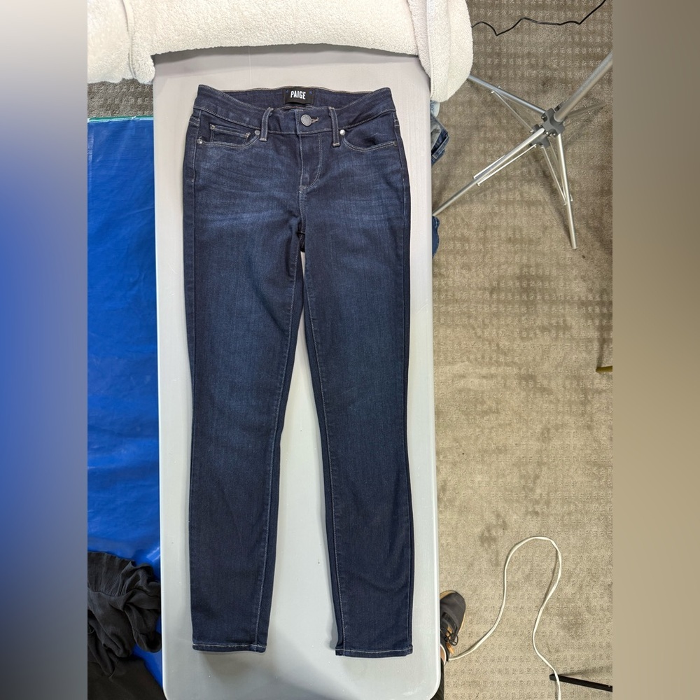 PAIGE Denim Verdugo Ankle Skinny Jeans Classic‎ Denim - Picture 3 of 7